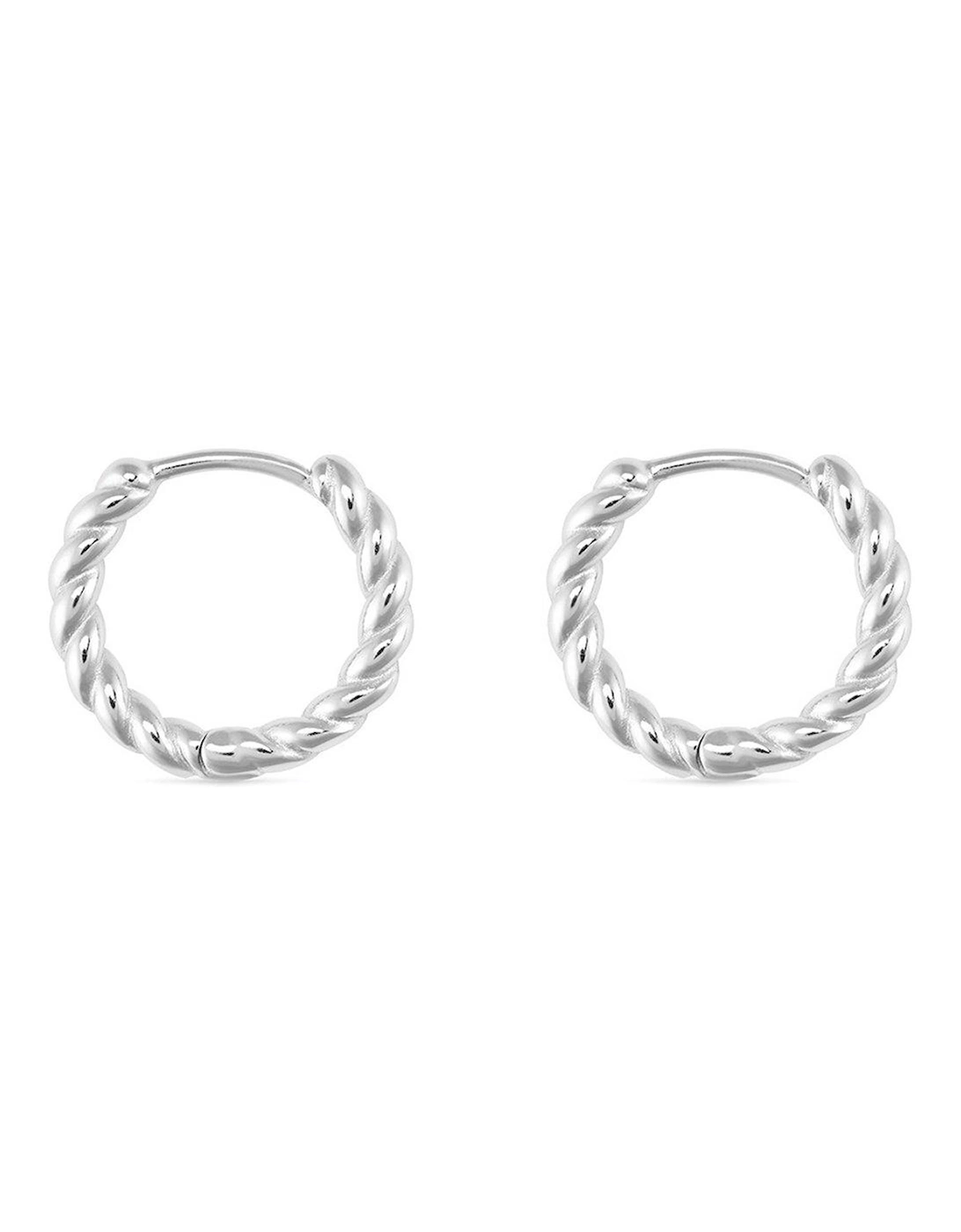 Small Silver Thin Hoop Earrings - Silver, 2 of 1