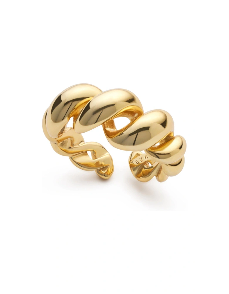 14K Gold Twist Link Ring - Gold