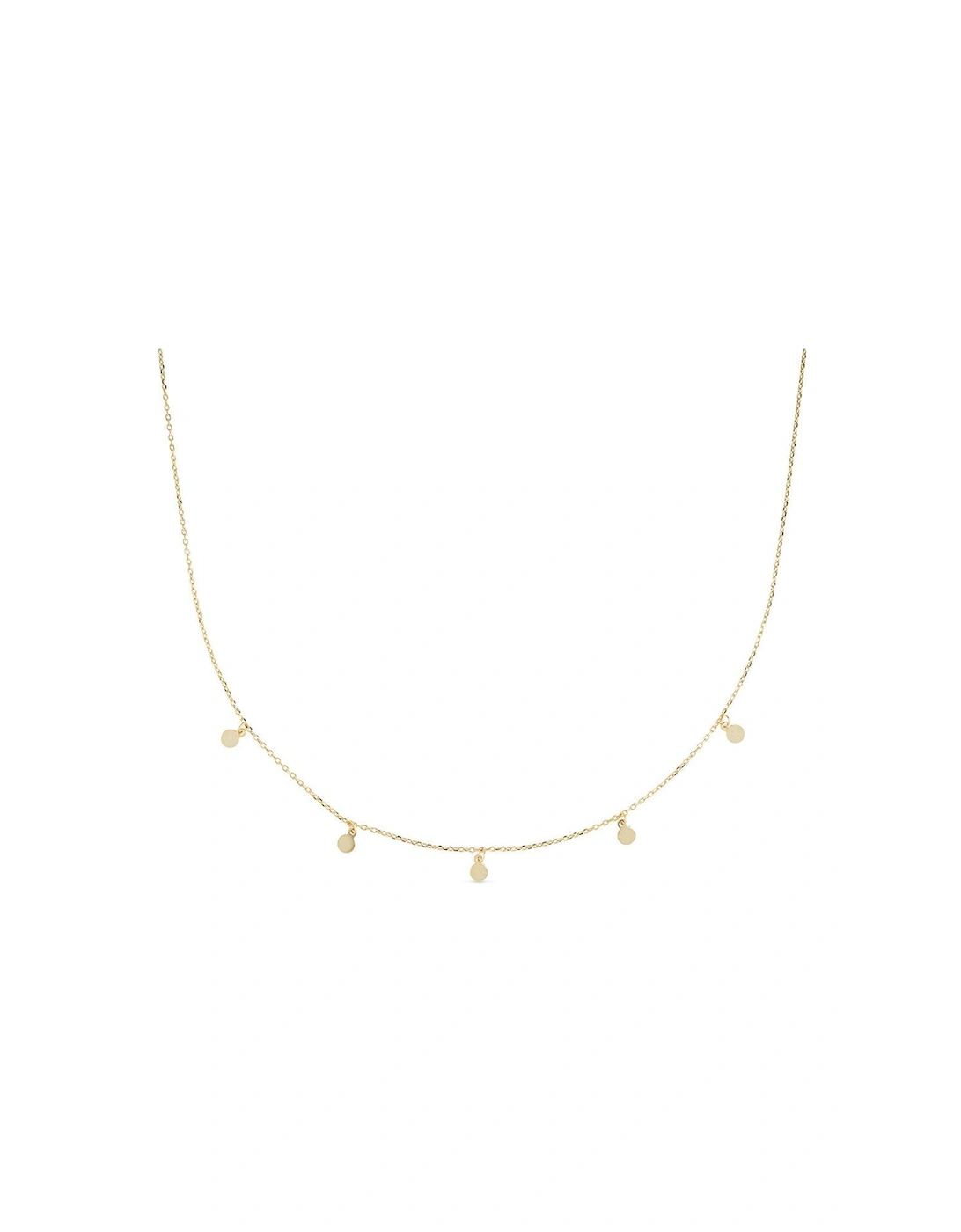 Dainty 18K Gold Disc Choker Necklace - Gold, 2 of 1