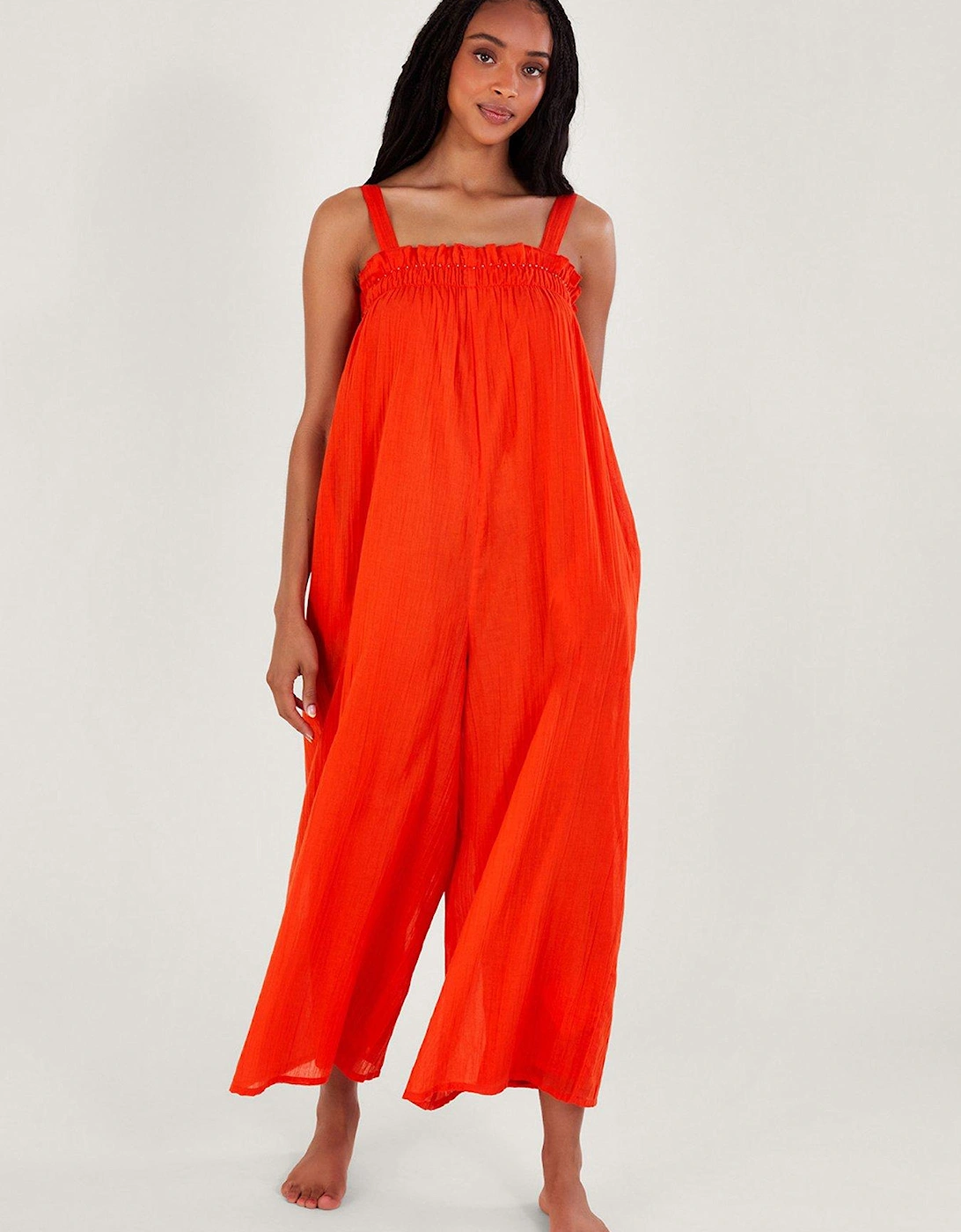 Eve Plain Jumpsuit Orange, 2 of 1