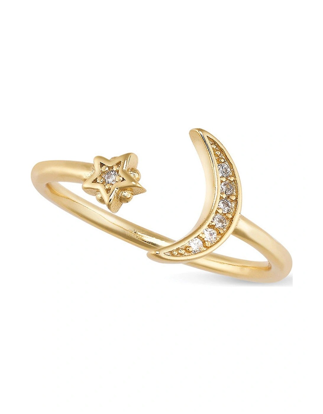 14K Gold Moon and Star Ring, 2 of 1