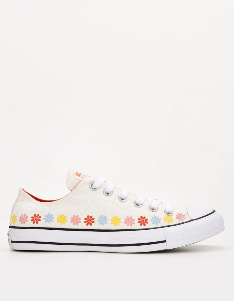 Womens Ox Trainers - White Multi