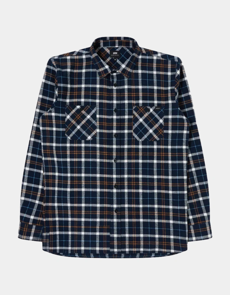 Labour Flannel Shirt - Navy/Blue