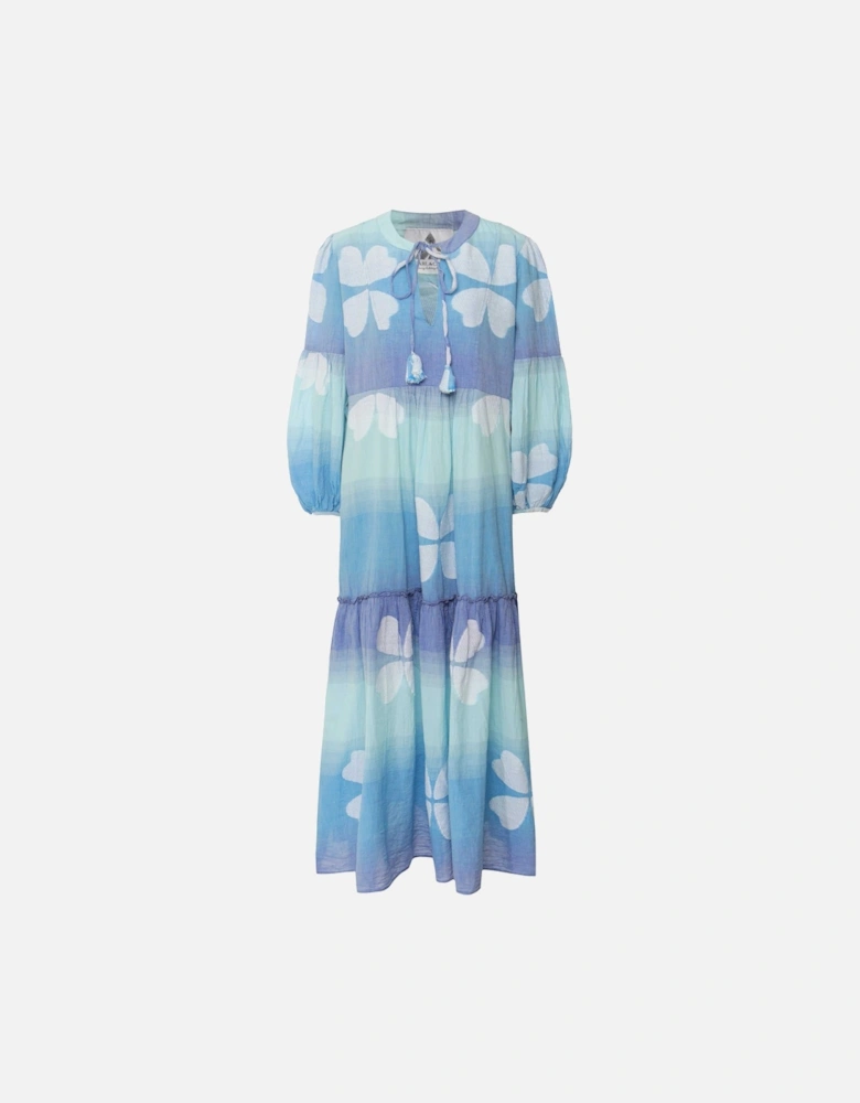Long Sleeve Floral Jacquard Maxi Dress