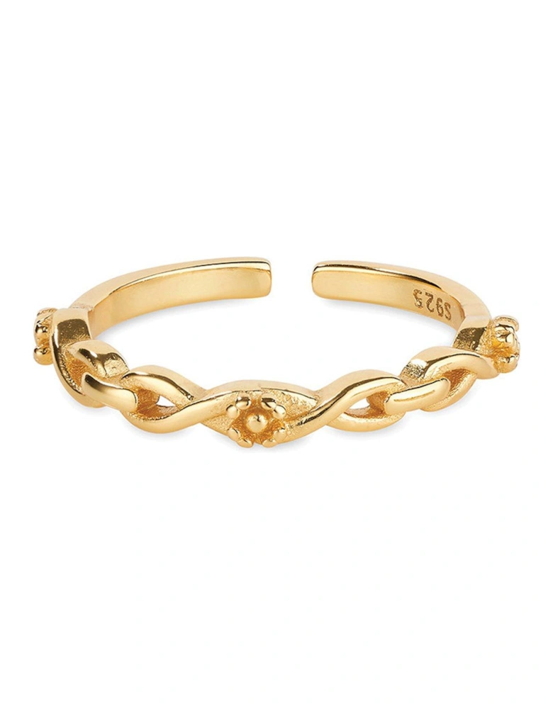 14K Gold Link Stackable Ring