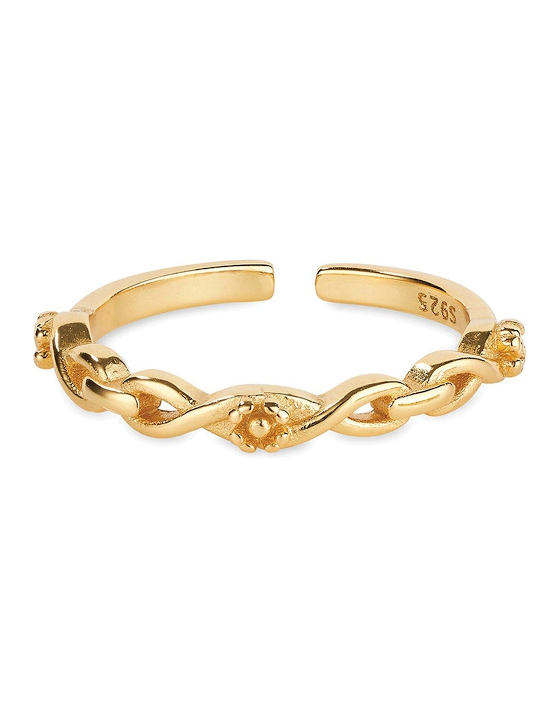 14K Gold Link Stackable Ring, 2 of 1
