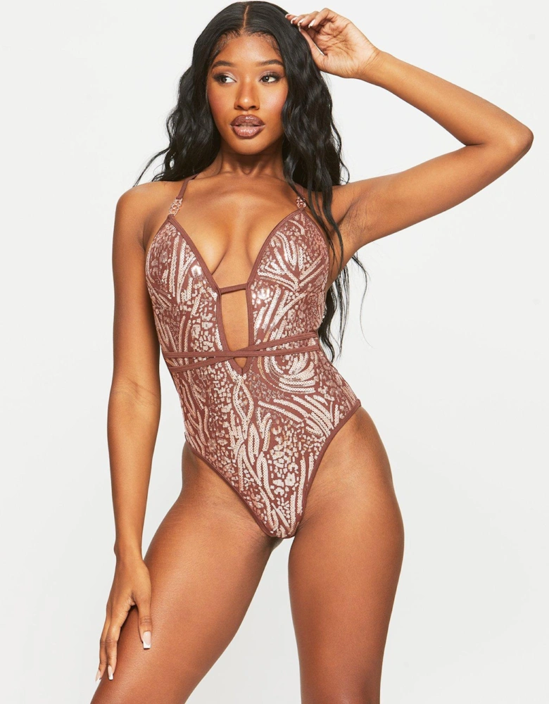 Swim Sultry Heat Soft Swimsuit - Brown