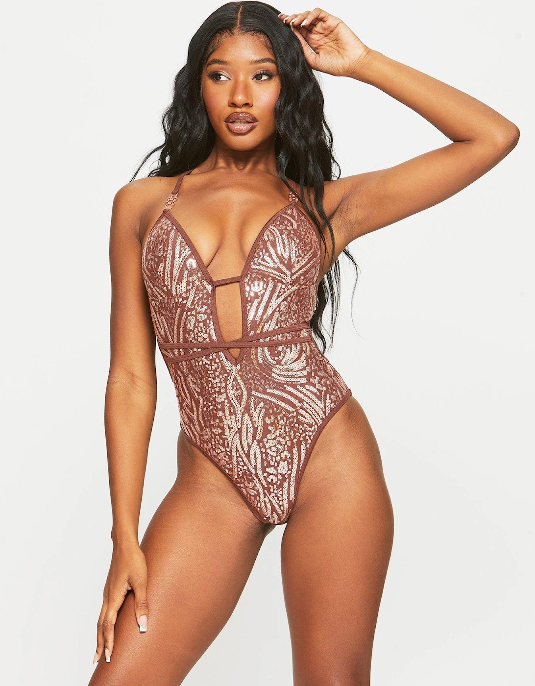 Swim Sultry Heat Soft Swimsuit - Brown, 5 of 4