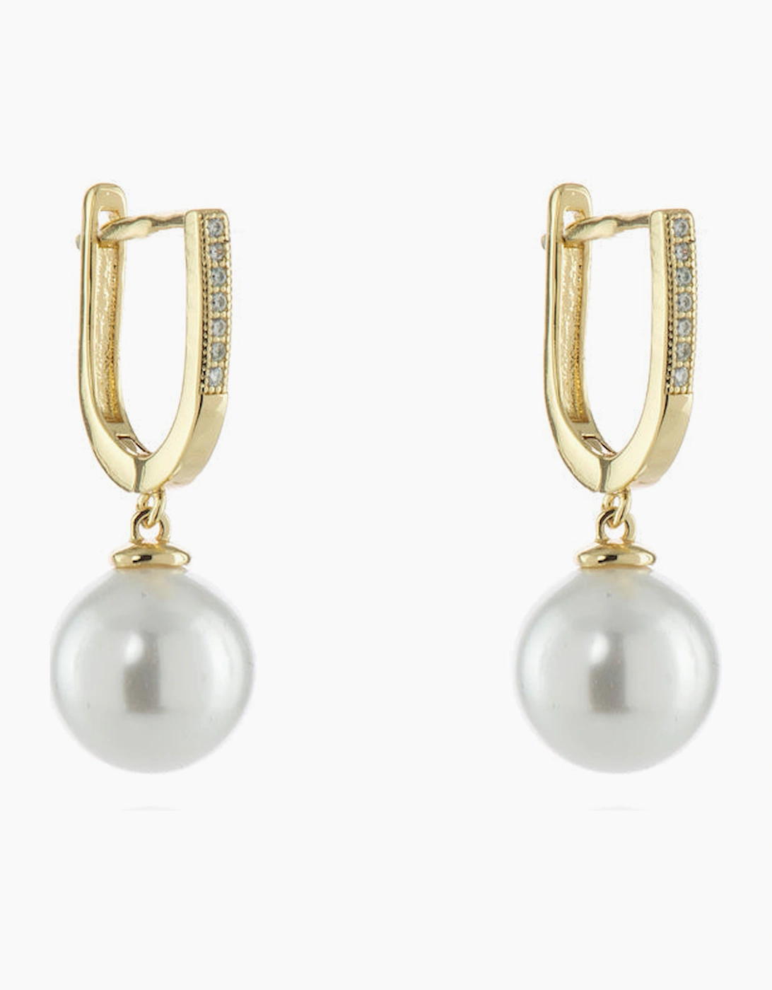 Cachet London Women's White Gina Gold Earrings