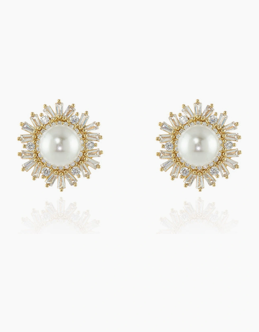 Cachet London Women's White Betsy Gold Earrings