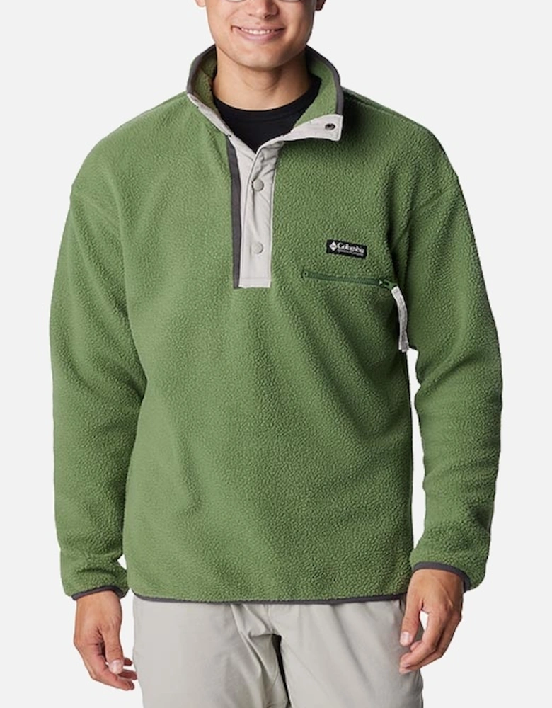 Mens Helvetia Half Snap Fleece Canteen Flint