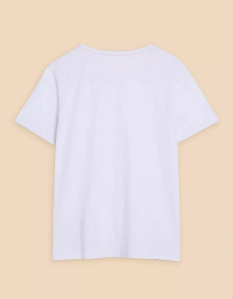 Women's Abbie Stripe Tee Brilliant White