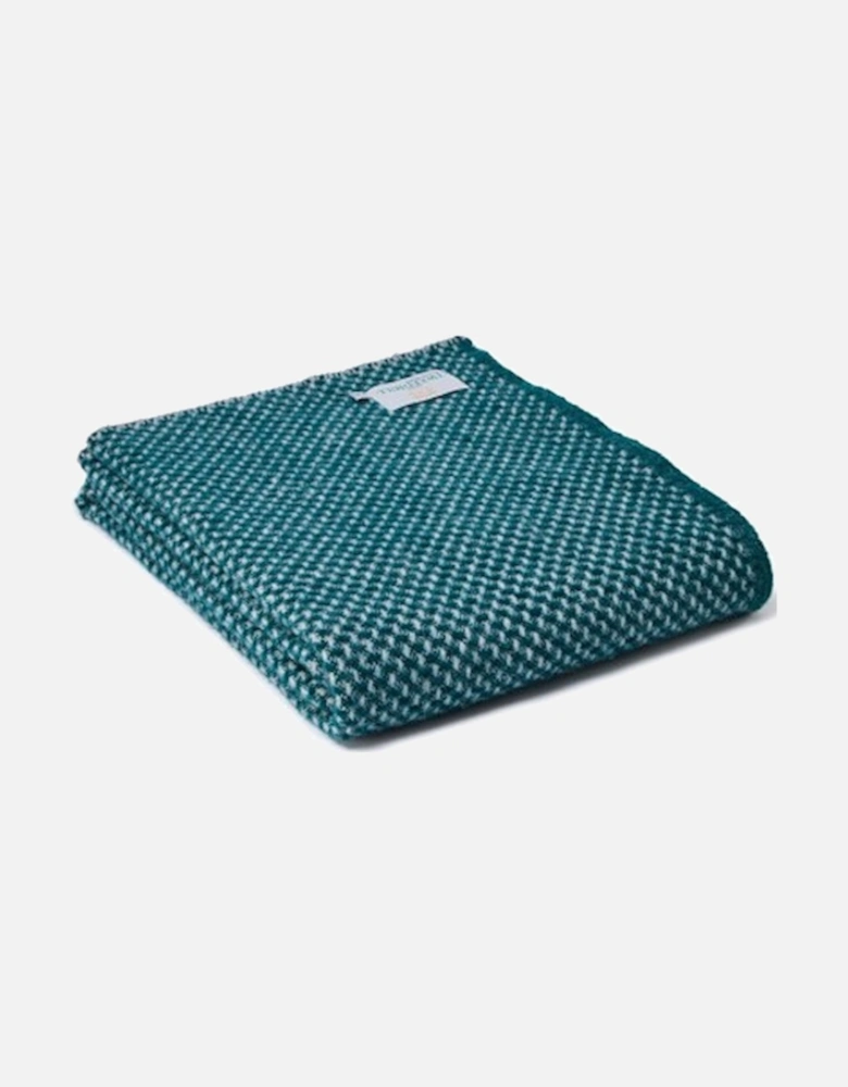 Twill Emerald & Silver Grey Throw