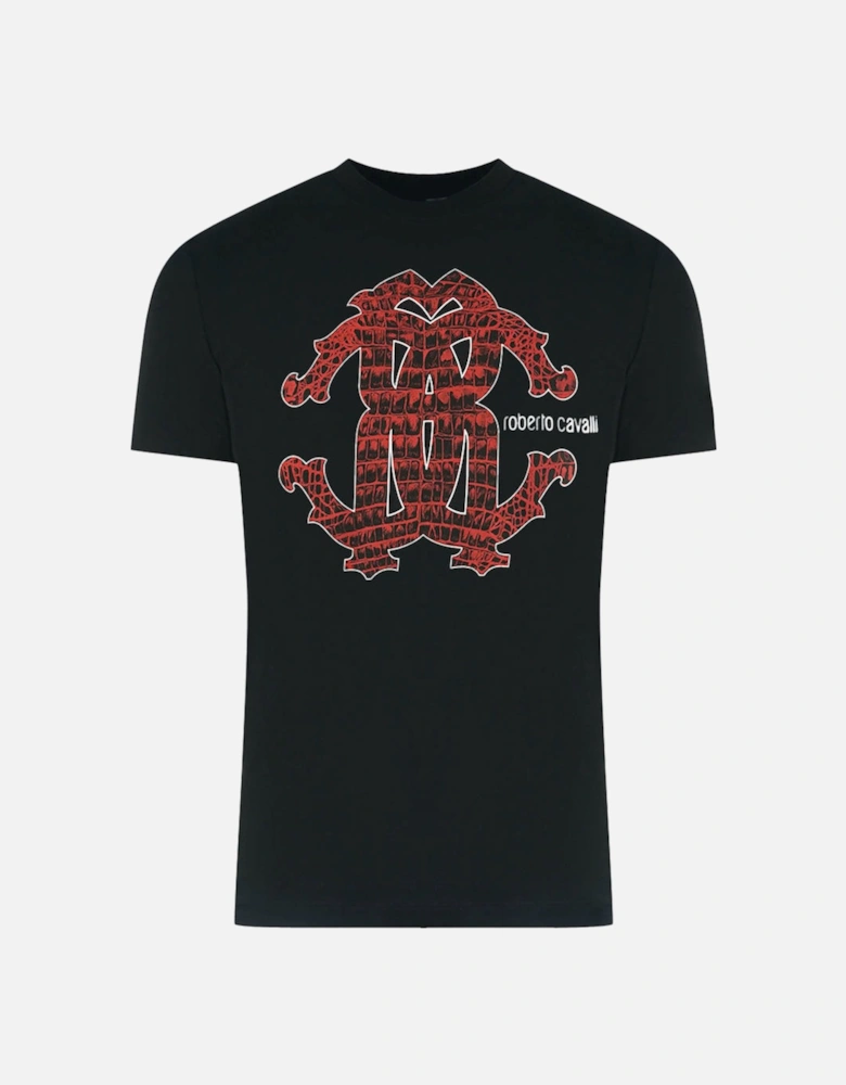 Scale Print Logo Black T-Shirt