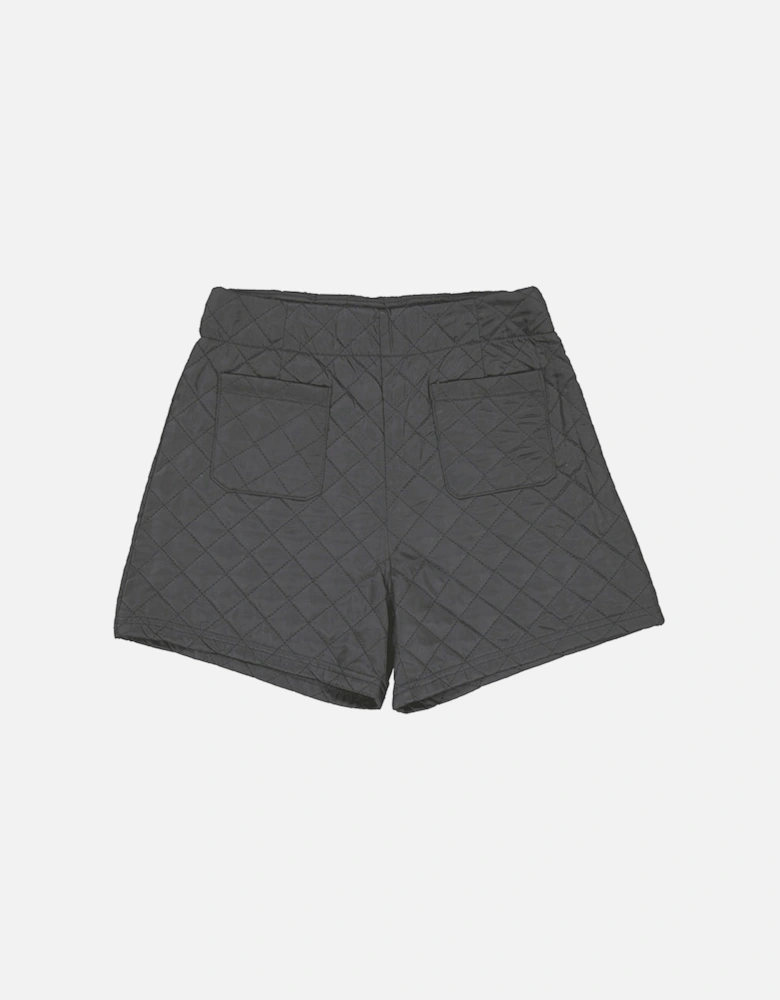 BLACK QUILTED SHORTS