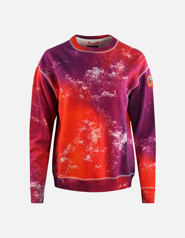 Augusta Carrot Snow Print Purple Sweatshirt