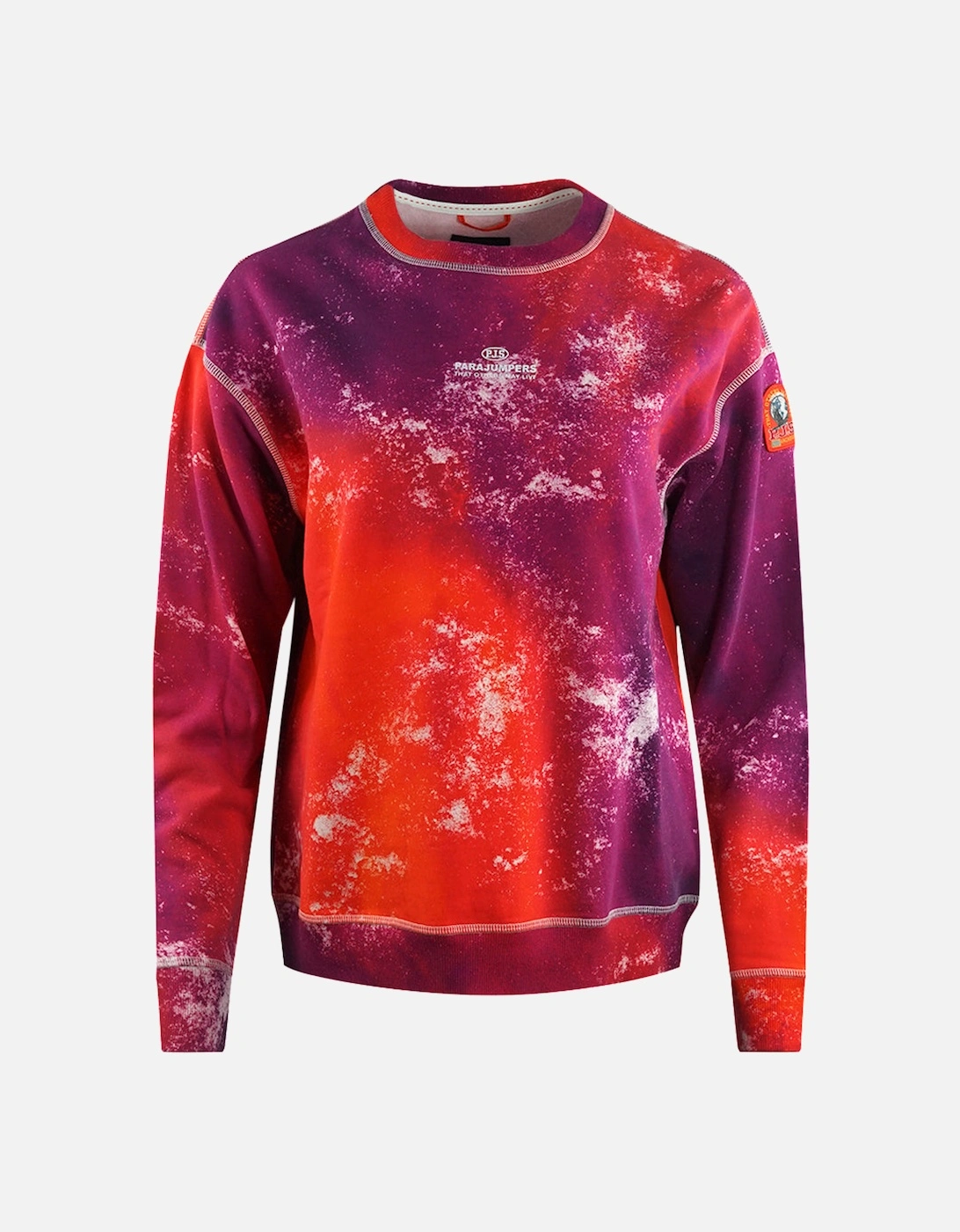 Augusta Carrot Snow Print Purple Sweatshirt, 3 of 2