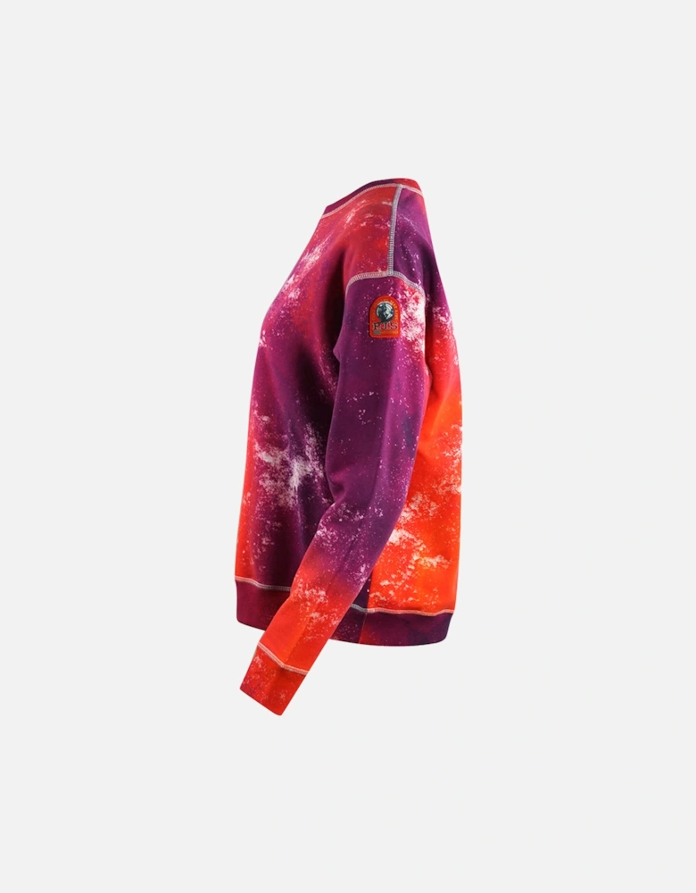 Augusta Carrot Snow Print Purple Sweatshirt