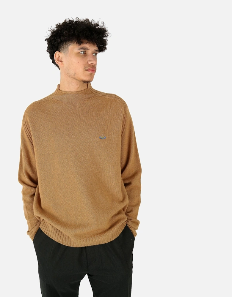 Fisherman Wool Cashmere Camel Knit