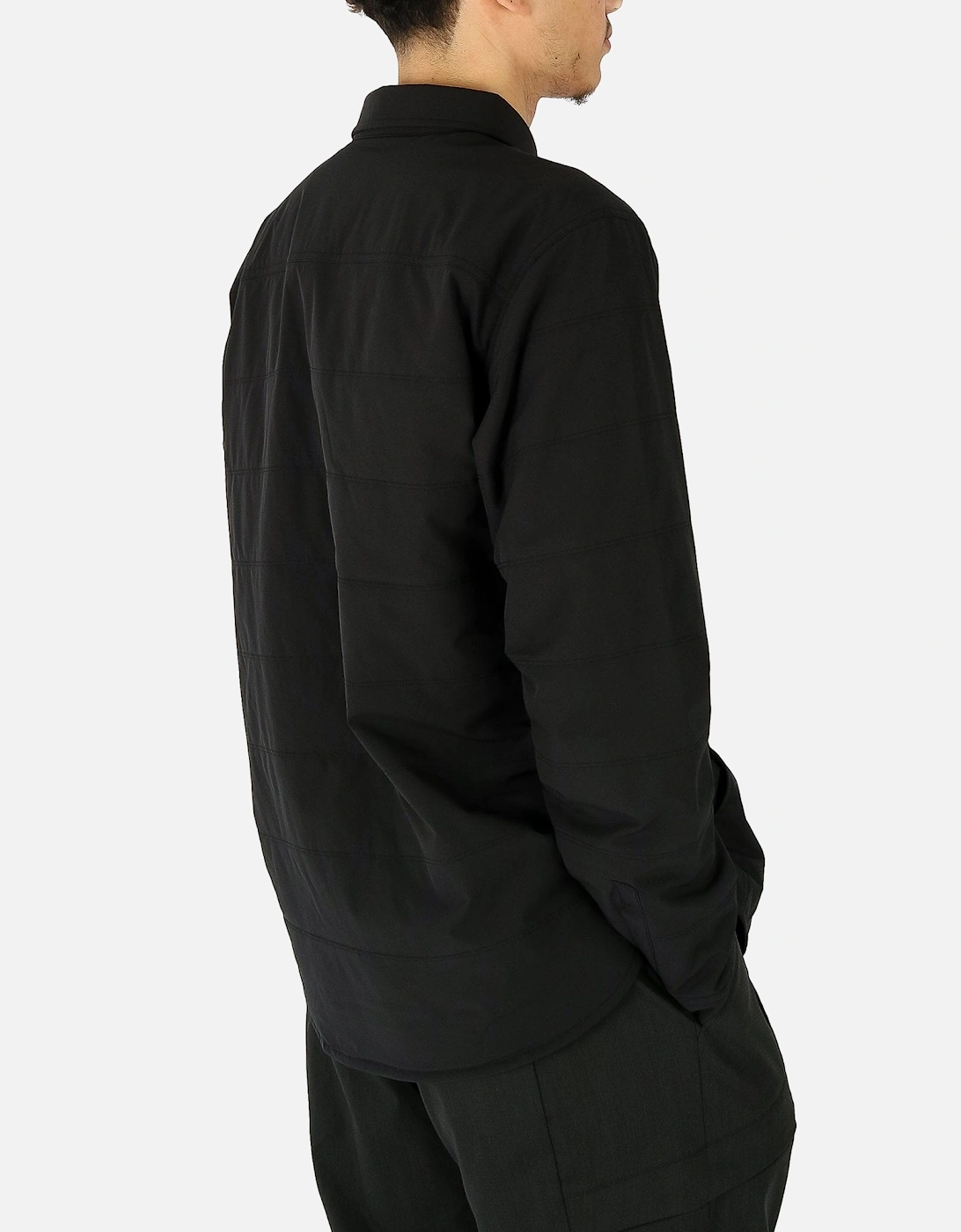 Flexible Insulate Black Shirt Jacket