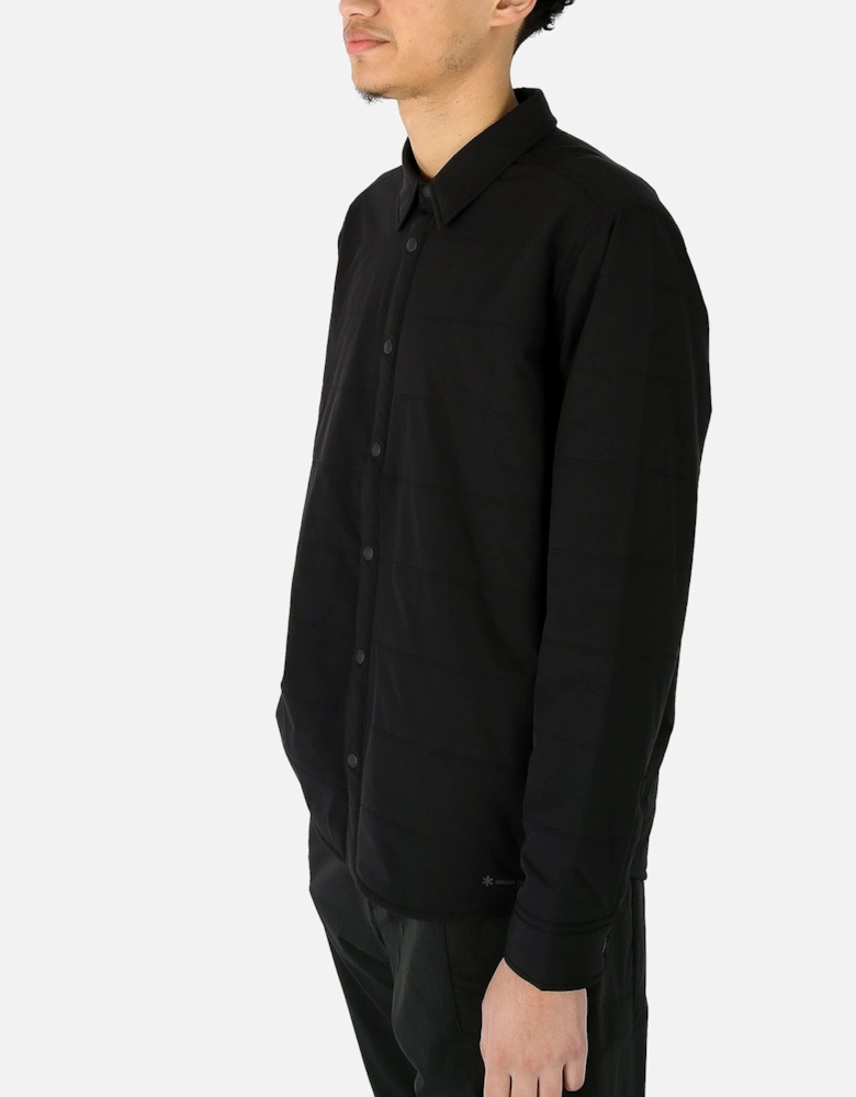 Flexible Insulate Black Shirt Jacket