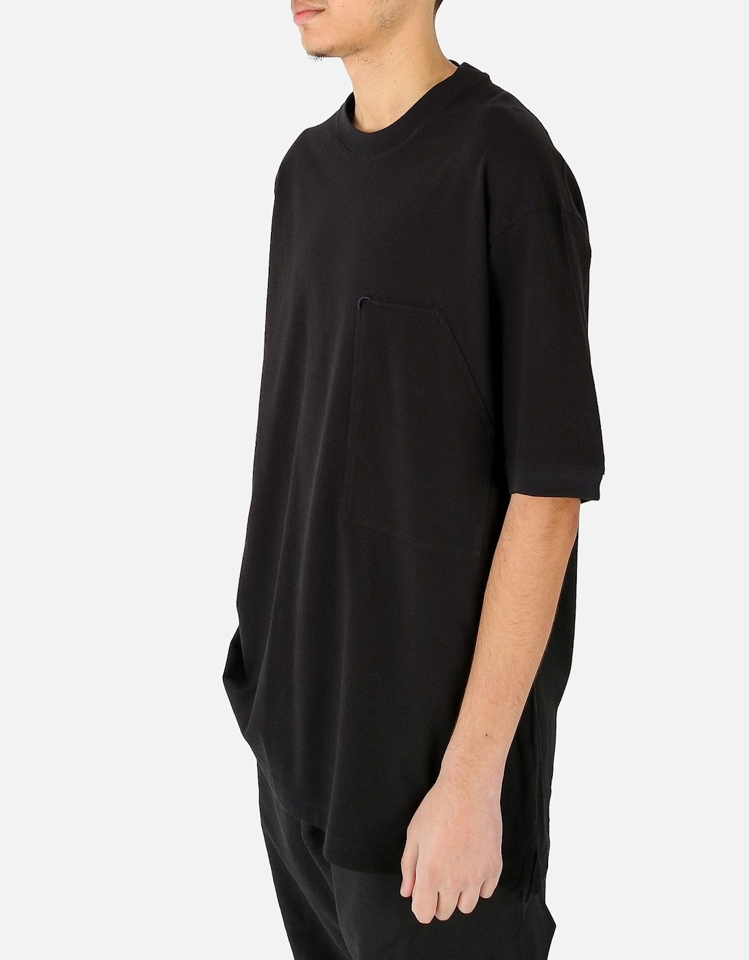 Workwear Oversized Pocket Black Tee