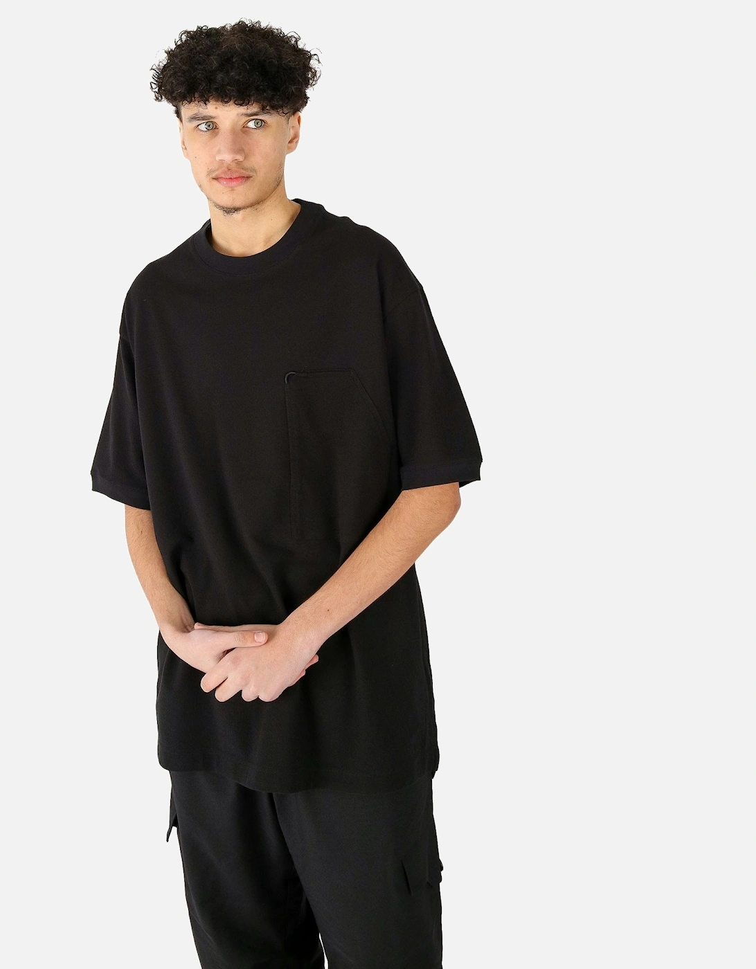 Workwear Oversized Pocket Black Tee