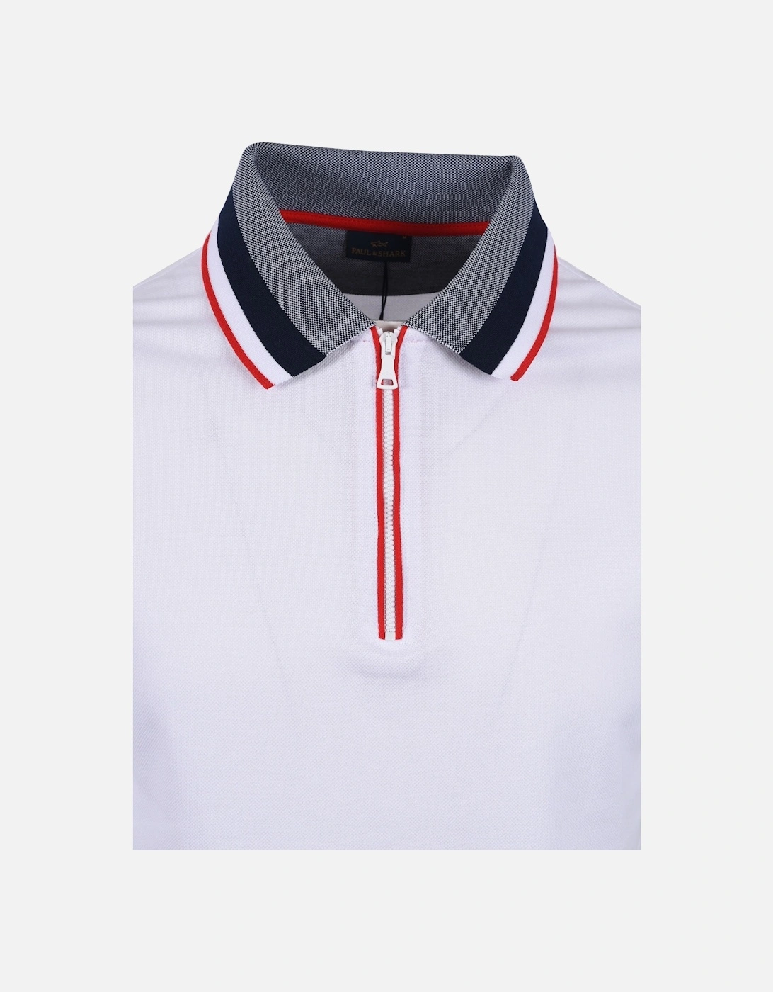 Paul And Shark Half Zip Polo Shirt White