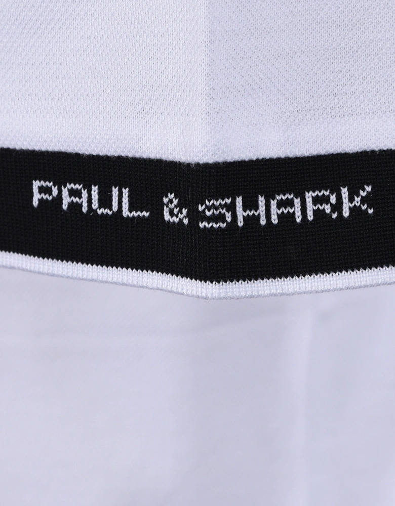 Paul And Shark Half Zip Polo Shirt White