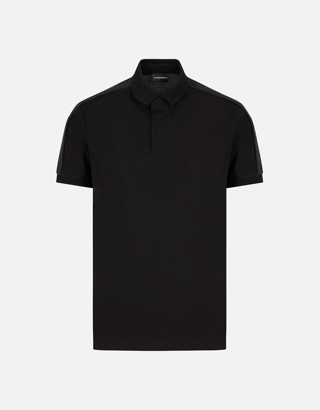 Tape Logo Polo Shirt Black, 5 of 4