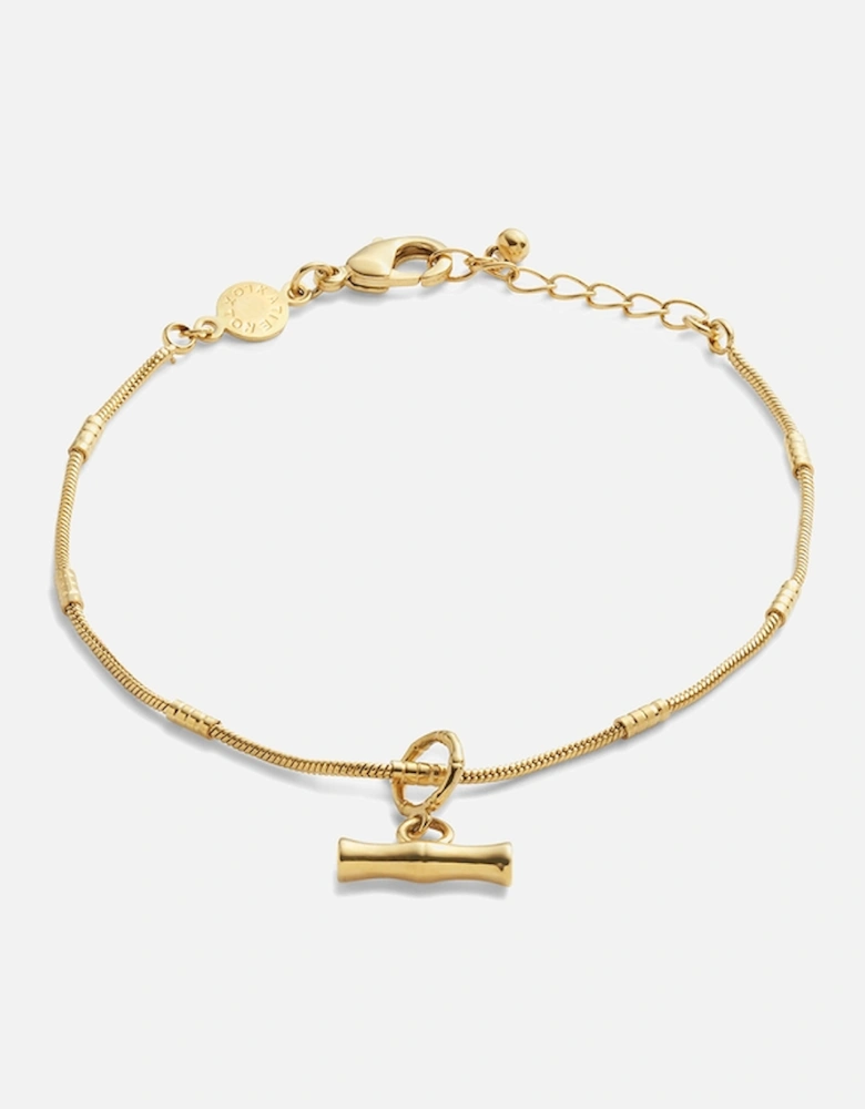 Bamboo 18-Karat Gold-Plated Bracelet