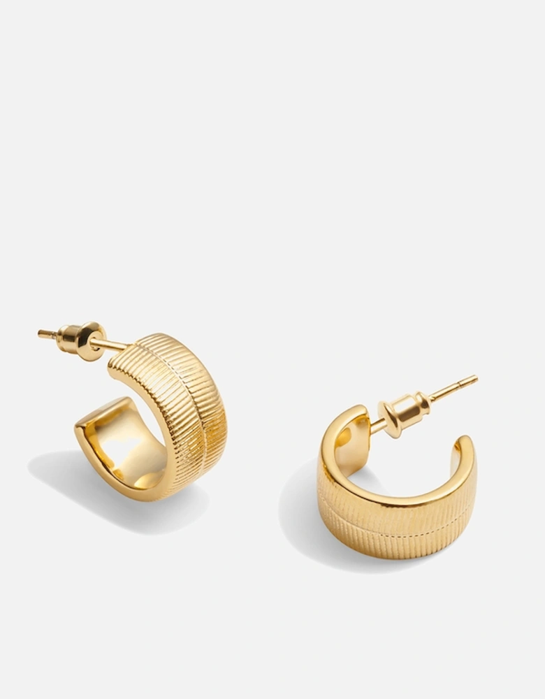 Ciana Snake Huggie 18-Karat Gold-Plated Hoop Earrings