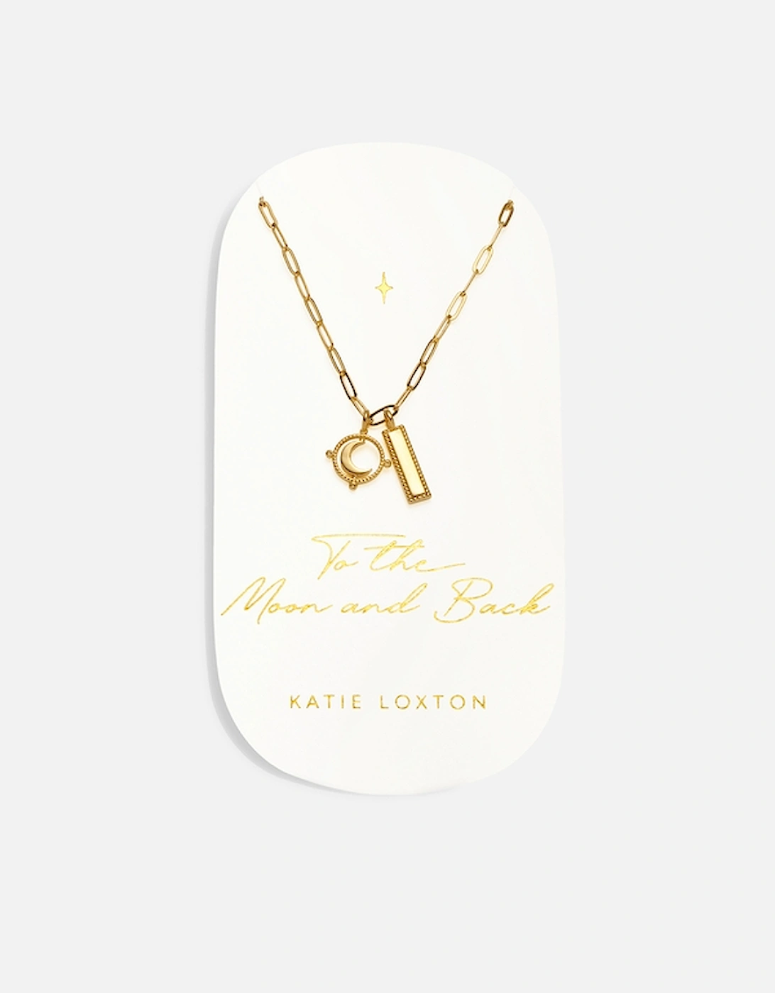 To The Moon & Back Carded Charm 18-Karat Gold-Plated Necklace, 2 of 1