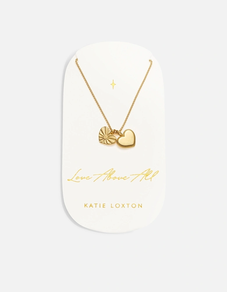 Love Above All Carded Charm 18-Karat Gold-Plated Necklace
