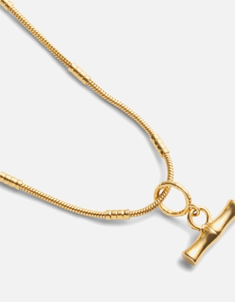 Bamboo 18-Karat Gold-Plated Necklace