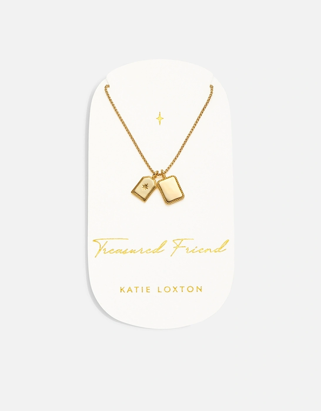 Treasured Friend Carded Charm 18-Karat Gold-Plated Necklace, 2 of 1