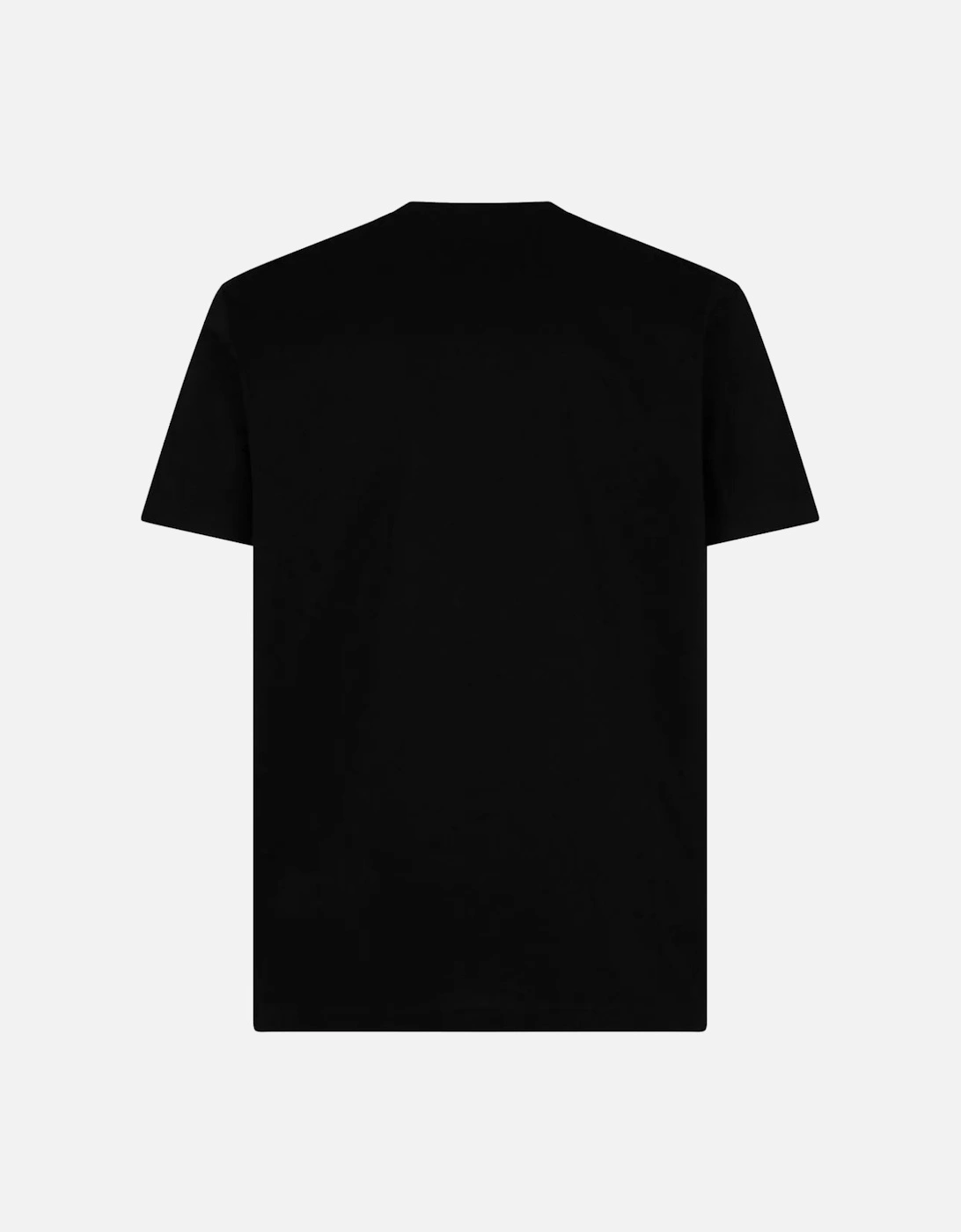Curved Icon print T-Shirt in Black