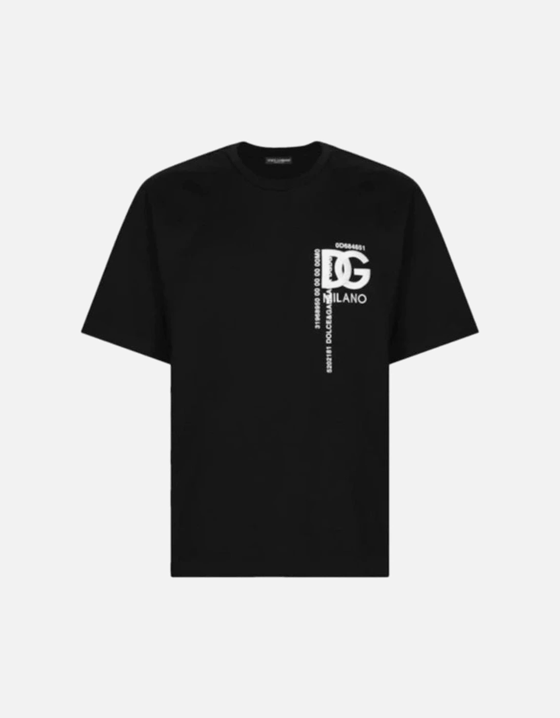 DG Logo Embroidery and Prints T-Shirt in Black, 5 of 4