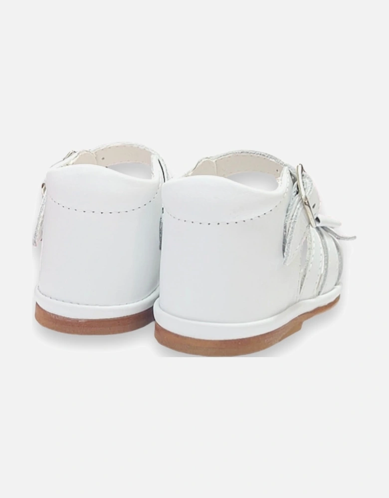 White Leather Olivia Sandals