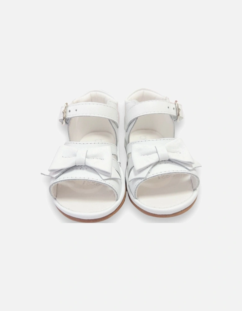 White Leather Olivia Sandals