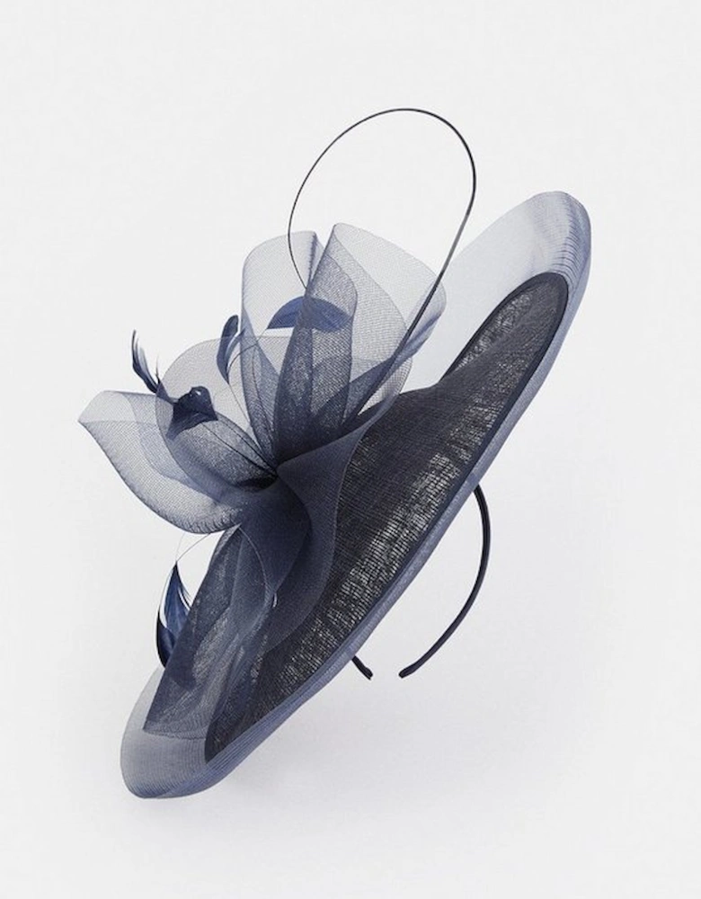 Veiled Feather Detail Fascinator