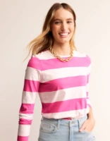 Ivory Pink Wide Stripe
