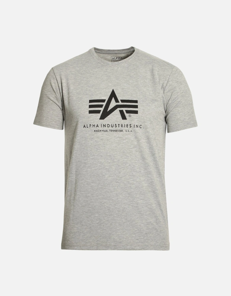 Basic Heather Grey Cotton Logo T-Shirt