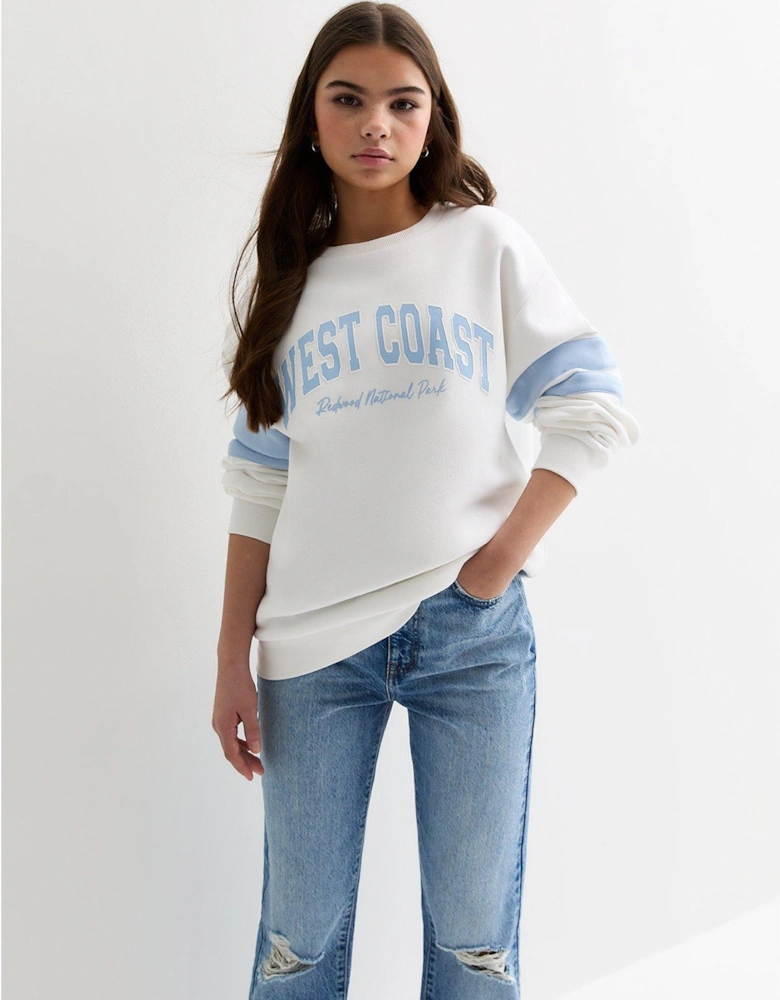 Girls Off White West Coast Logo Longline Sweatshirt