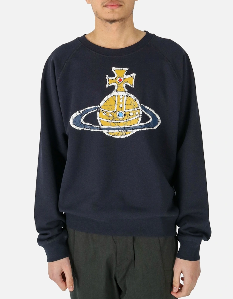 Time Machine Navy Orb Print Sweatshirt