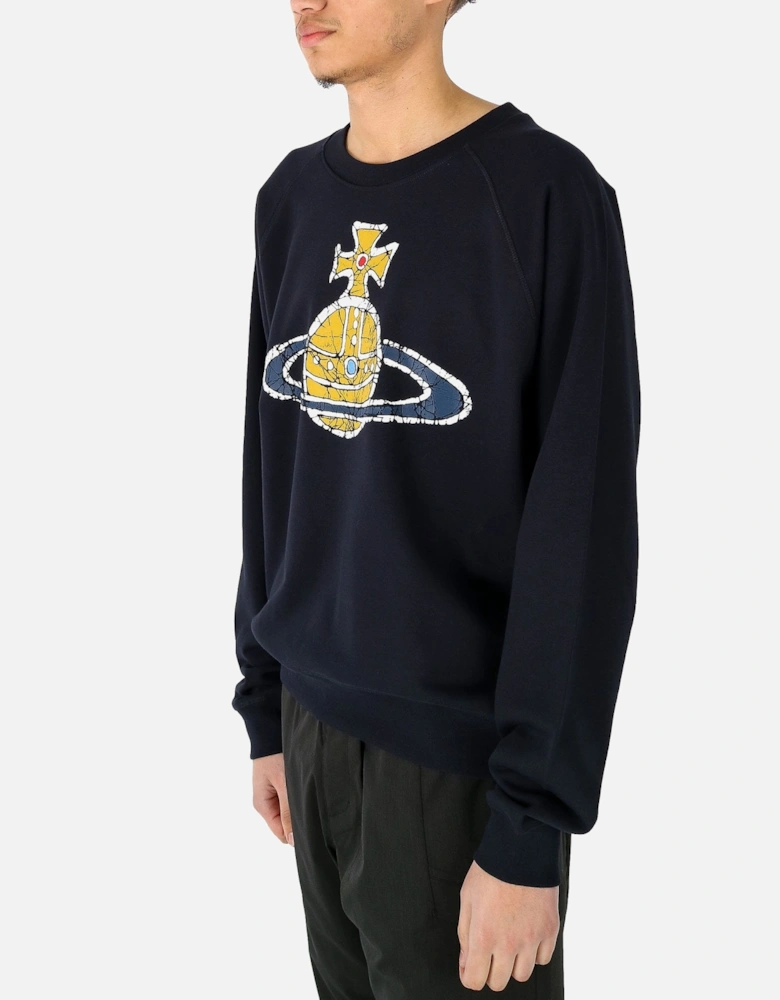 Time Machine Navy Orb Print Sweatshirt