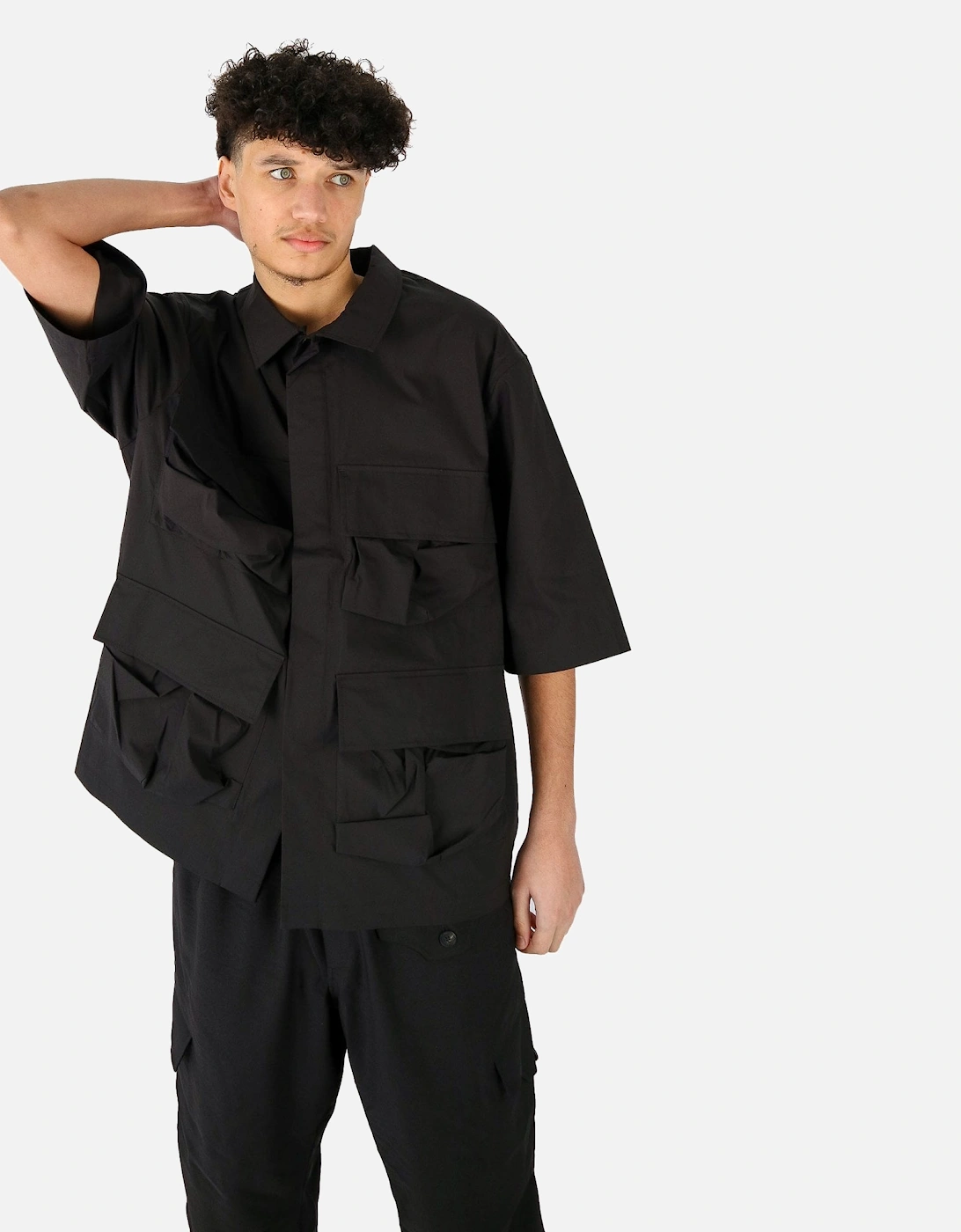 SS Pocket Black Oversized Shirt