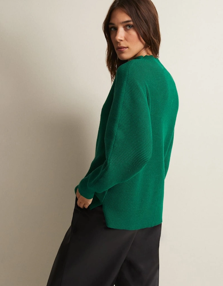 Hannah Green Ribbed Jumper