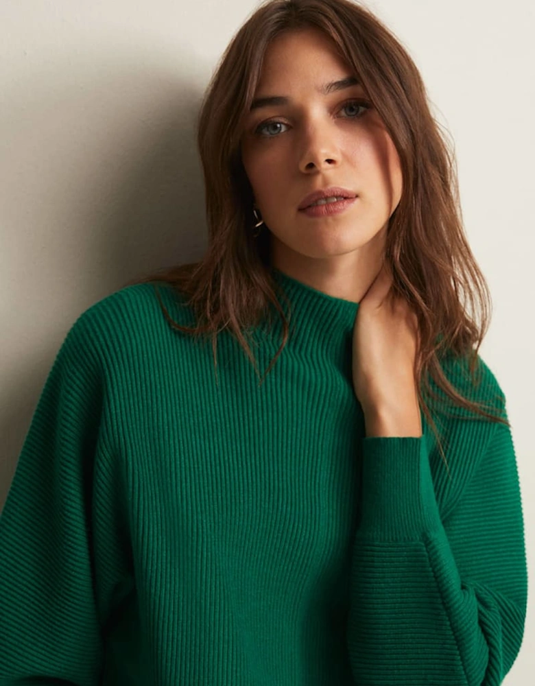 Hannah Green Ribbed Jumper