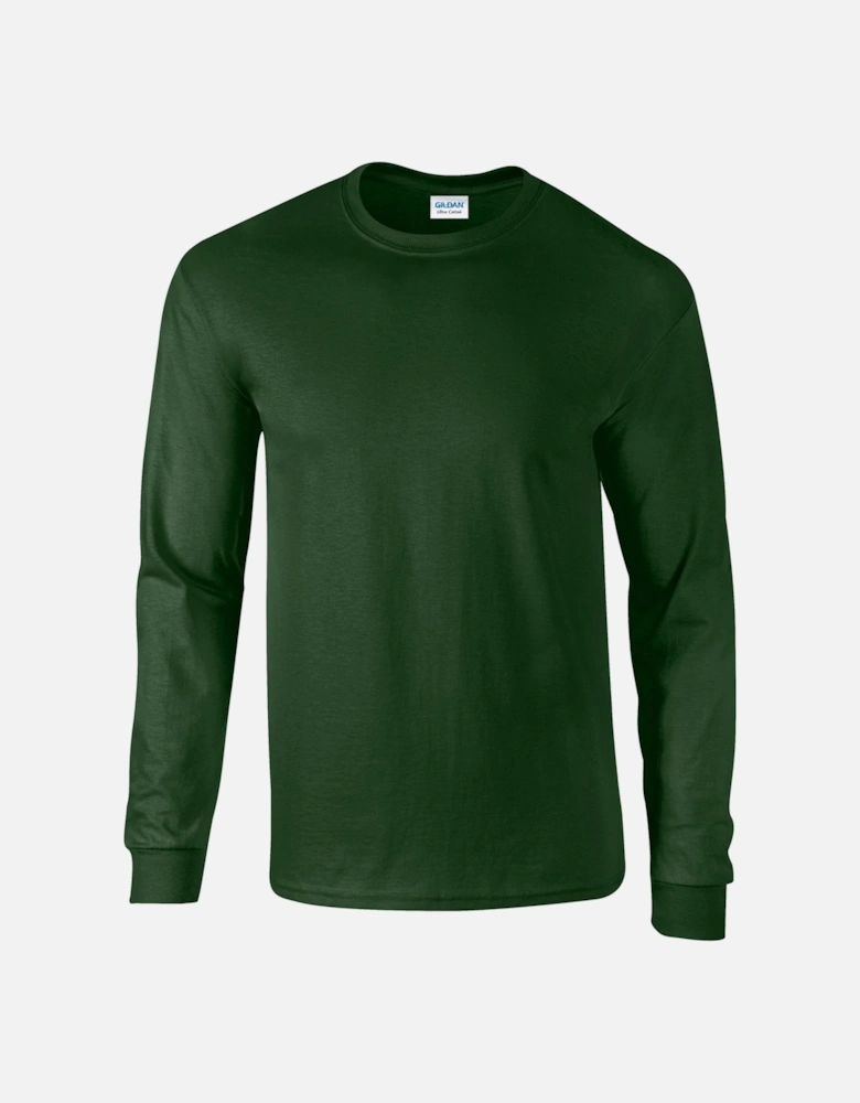 Unisex Adult Ultra Plain Cotton Long-Sleeved T-Shirt